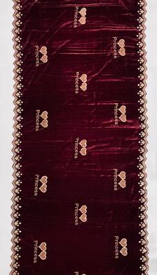 Luxurious Maroon Velvet Embroidered Shawl - Elegant Fashion Statement