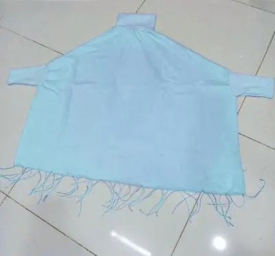 Women's Fleece Plain Poncho Cape Shawl