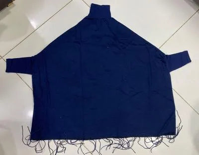 Women's Fleece Plain Poncho Cape Shawl